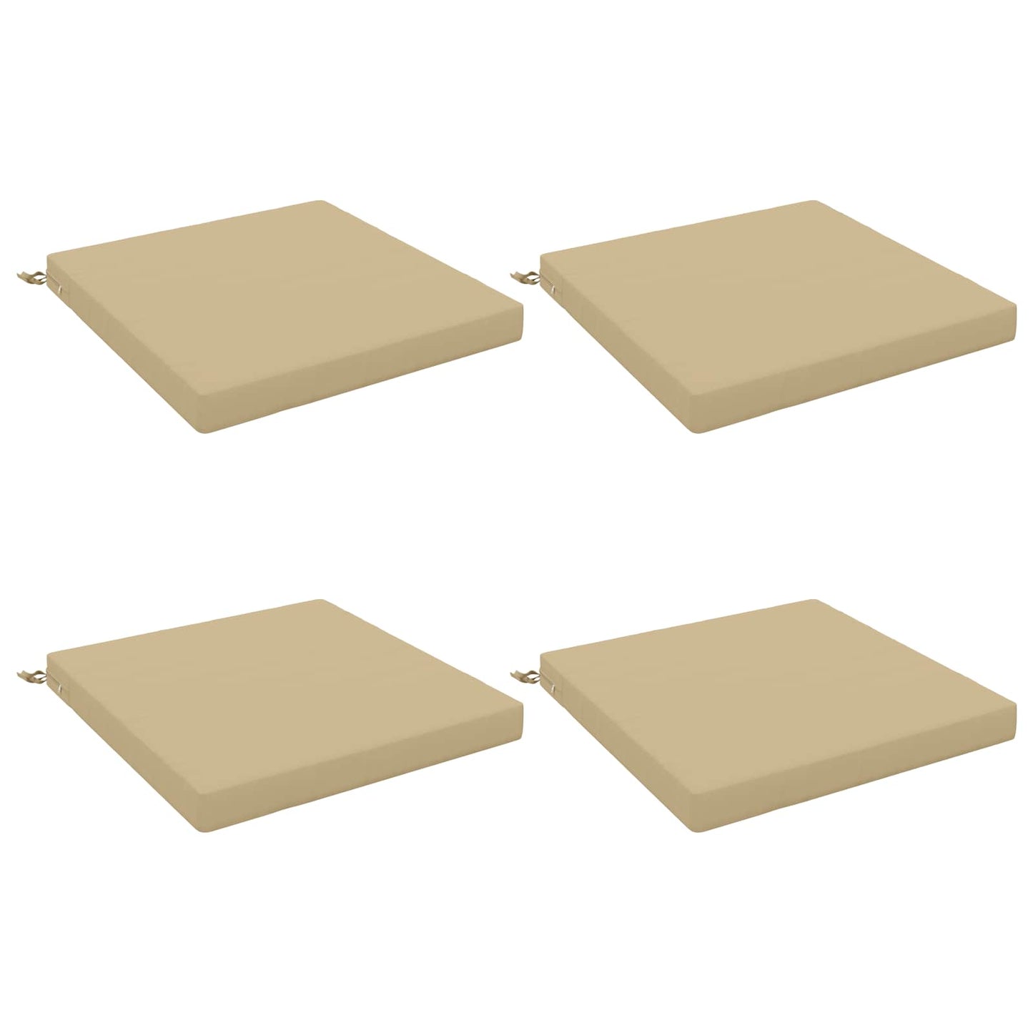 4-Piece Seat Cushions SOEST 4 pcs 100% Polyester Beige