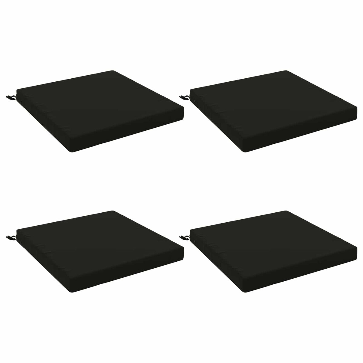 4-Piece Seat Cushions SOEST 4 pcs 100% Polyester Black