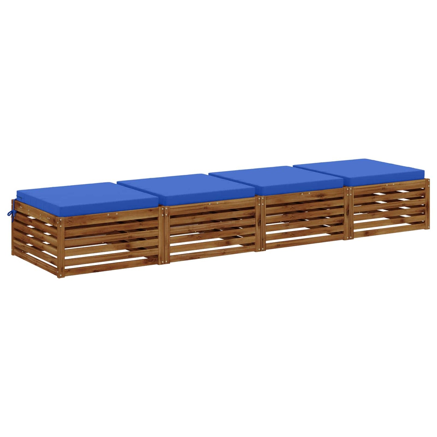 4-Piece Seat Cushions SOEST 4 pcs 100% Polyester Royal Blue