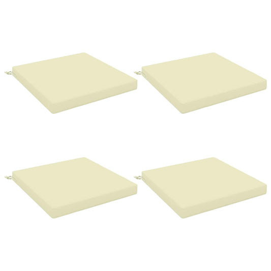 4-Piece Seat Cushions SOEST 4 pcs 100% Polyester Cream