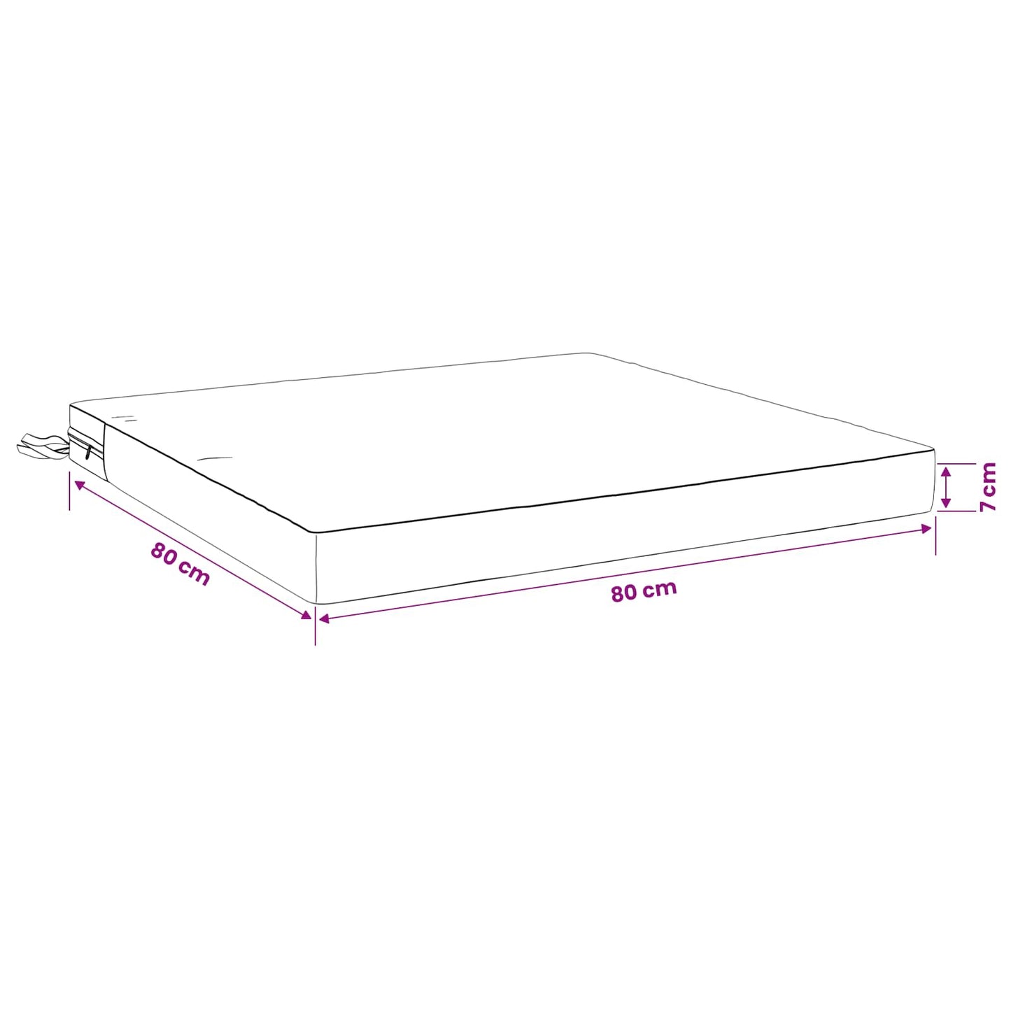 1-Piece Seat Cushion SOEST 100% Polyester Multicolour