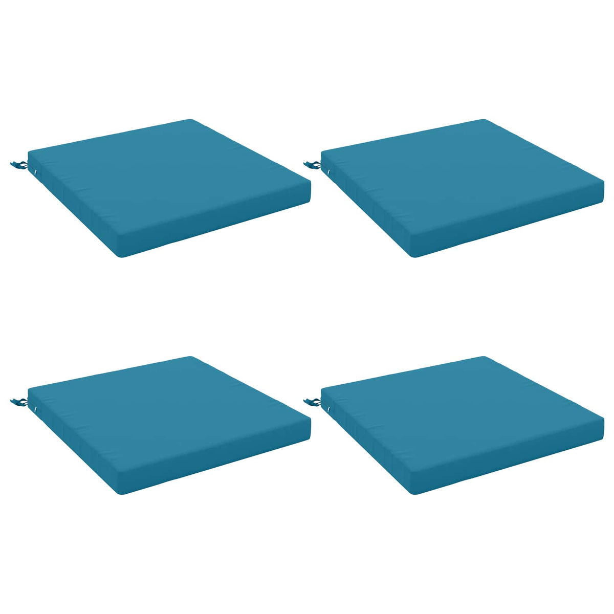 4-Piece Seat Cushions SOEST 4 pcs 100% Polyester Light Blue