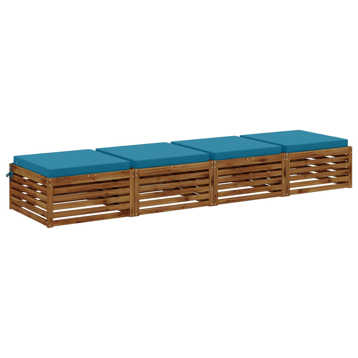 4-Piece Seat Cushions SOEST 4 pcs 100% Polyester Light Blue