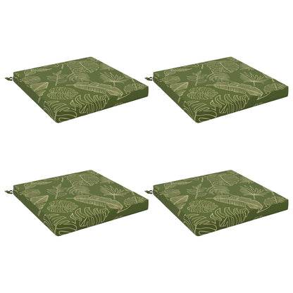 4-Piece Seat Cushions SOEST 4 pcs 100% Polyester Leaf Design