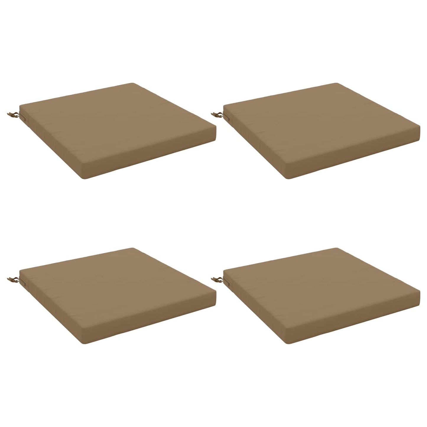4-Piece Seat Cushions SOEST 4 pcs 100% Polyester Taupe