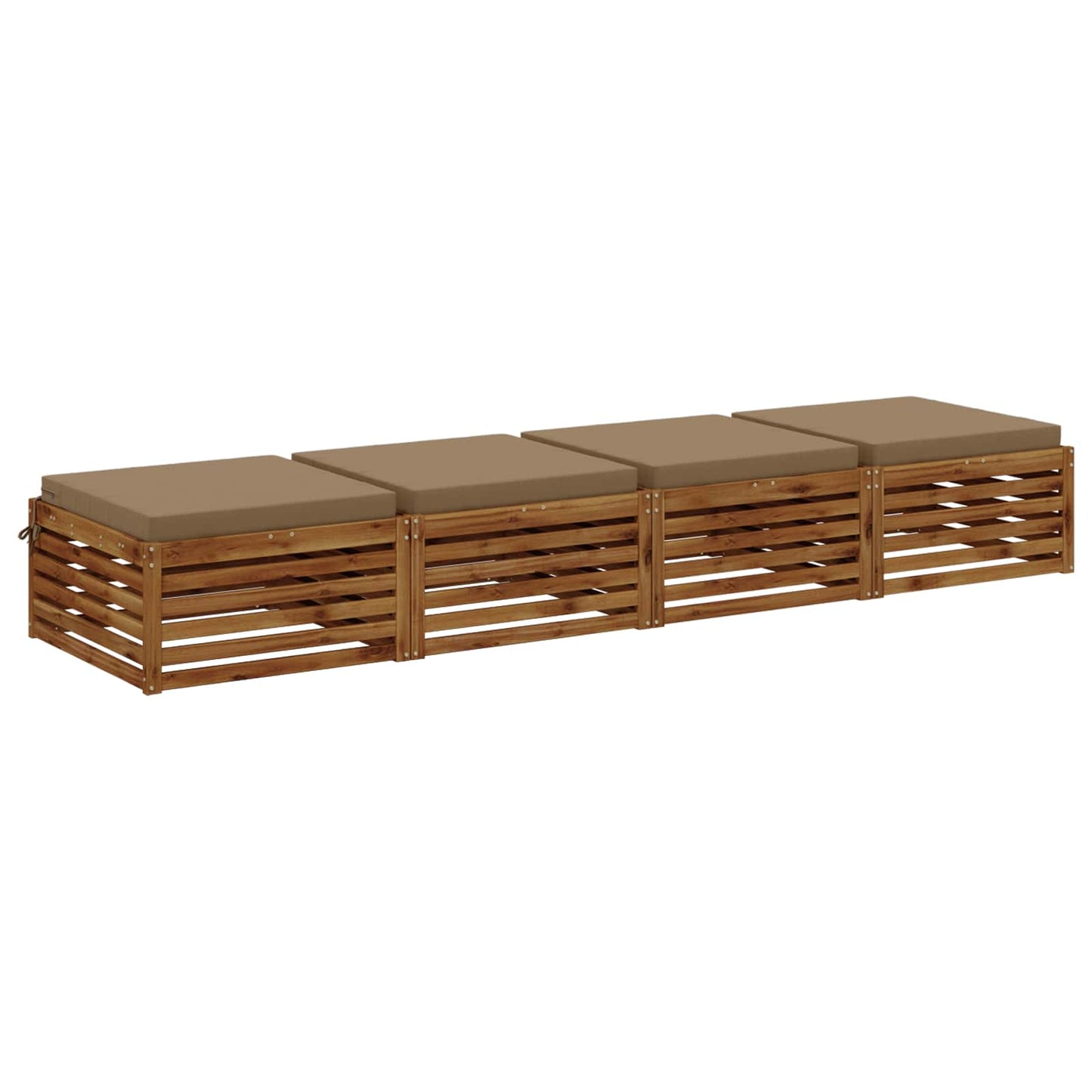 4-Piece Seat Cushions SOEST 4 pcs 100% Polyester Taupe