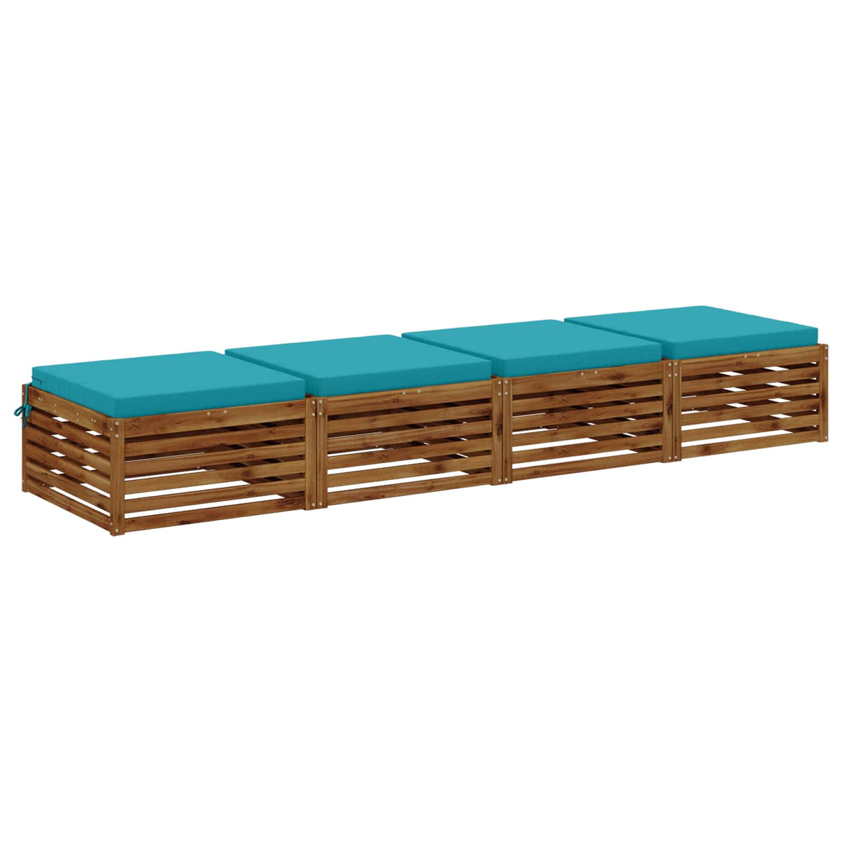 4-Piece Seat Cushions SOEST 4 pcs 100% Polyester Turquoise