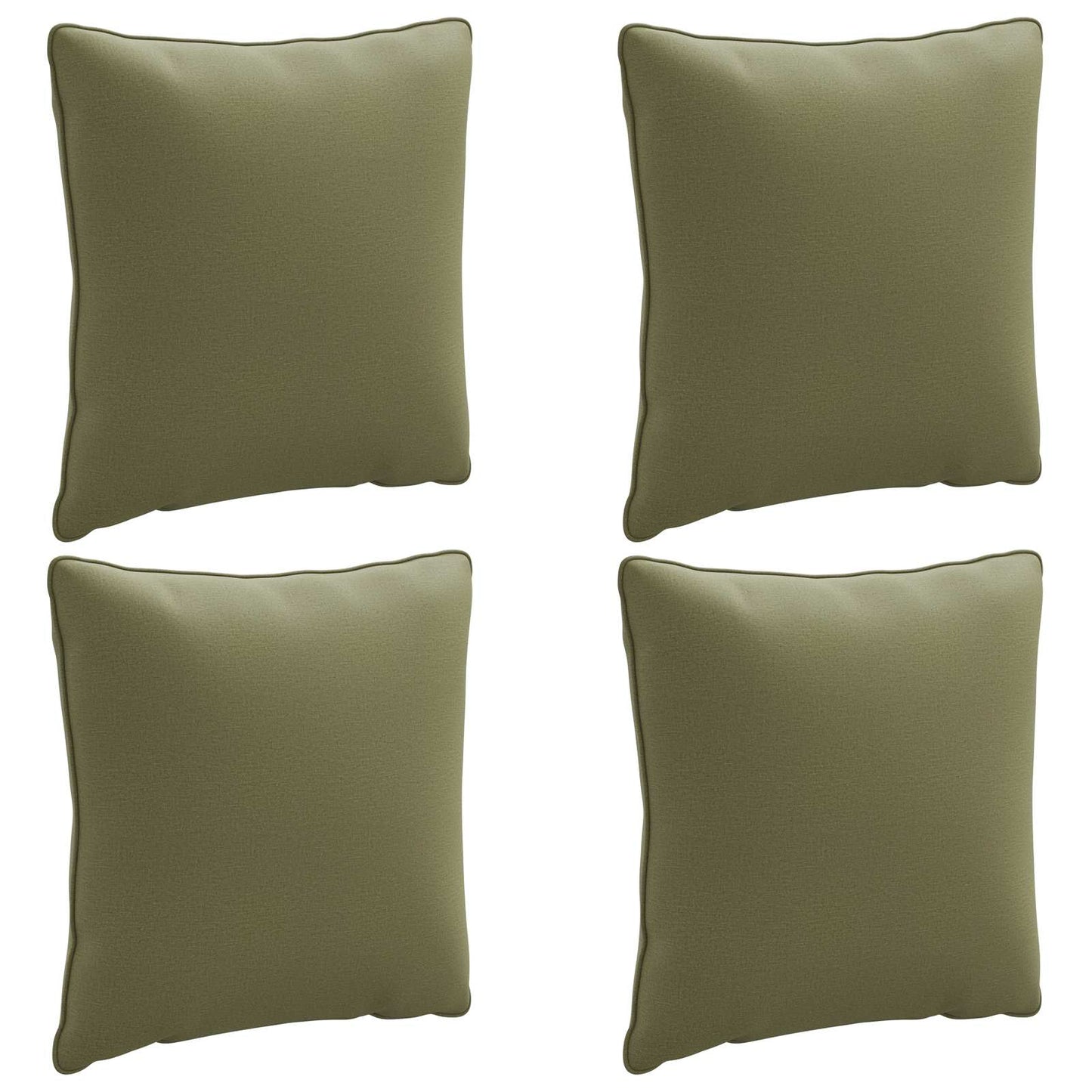 4-Piece Back Cushions PUTTEN 4 pcs 100% Polyester Olive Green