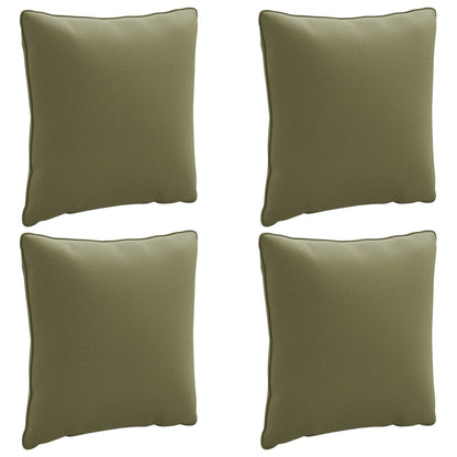 4-Piece Back Cushions PUTTEN 4 pcs 100% Polyester Olive Green