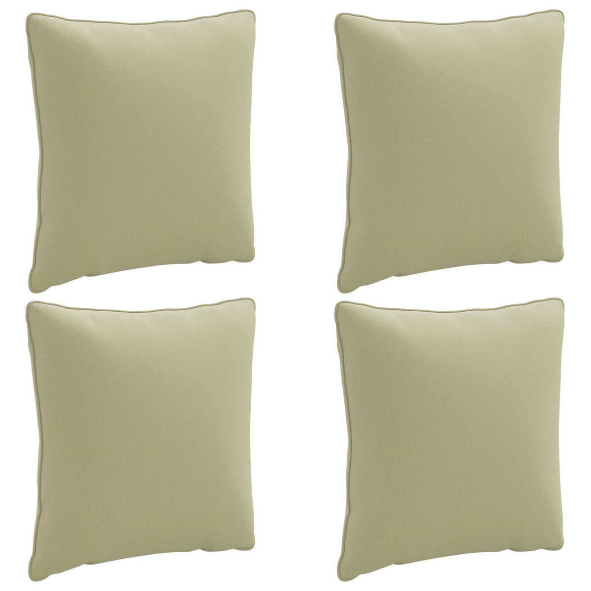 4-Piece Back Cushions PUTTEN 4 pcs 100% Polyester Light Green