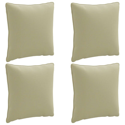 4-Piece Back Cushions PUTTEN 4 pcs 100% Polyester Light Green