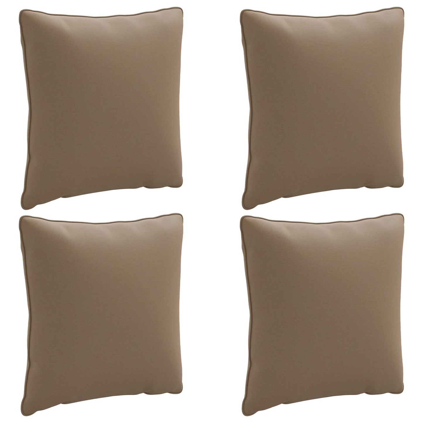 4-Piece Back Cushions PUTTEN 4 pcs 100% Polyester Taupe