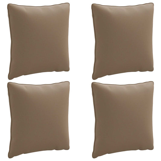 4-Piece Back Cushions PUTTEN 4 pcs 100% Polyester Taupe