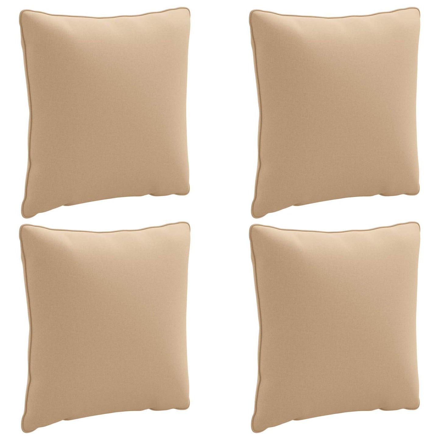 4-Piece Back Cushions PUTTEN 4 pcs 100% Polyester Sand