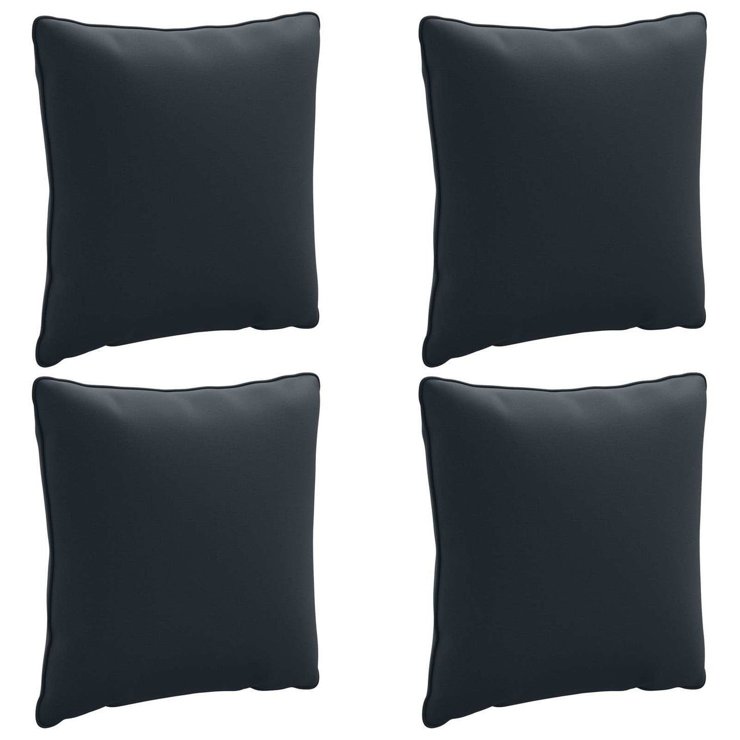 4-Piece Back Cushions PUTTEN 4 pcs 100% Polyester Dark Blue