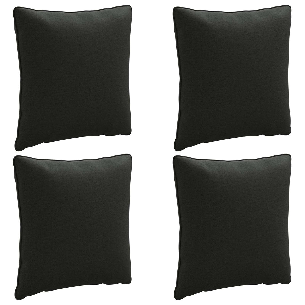 4-Piece Back Cushions PUTTEN 4 pcs 100% Polyester Black