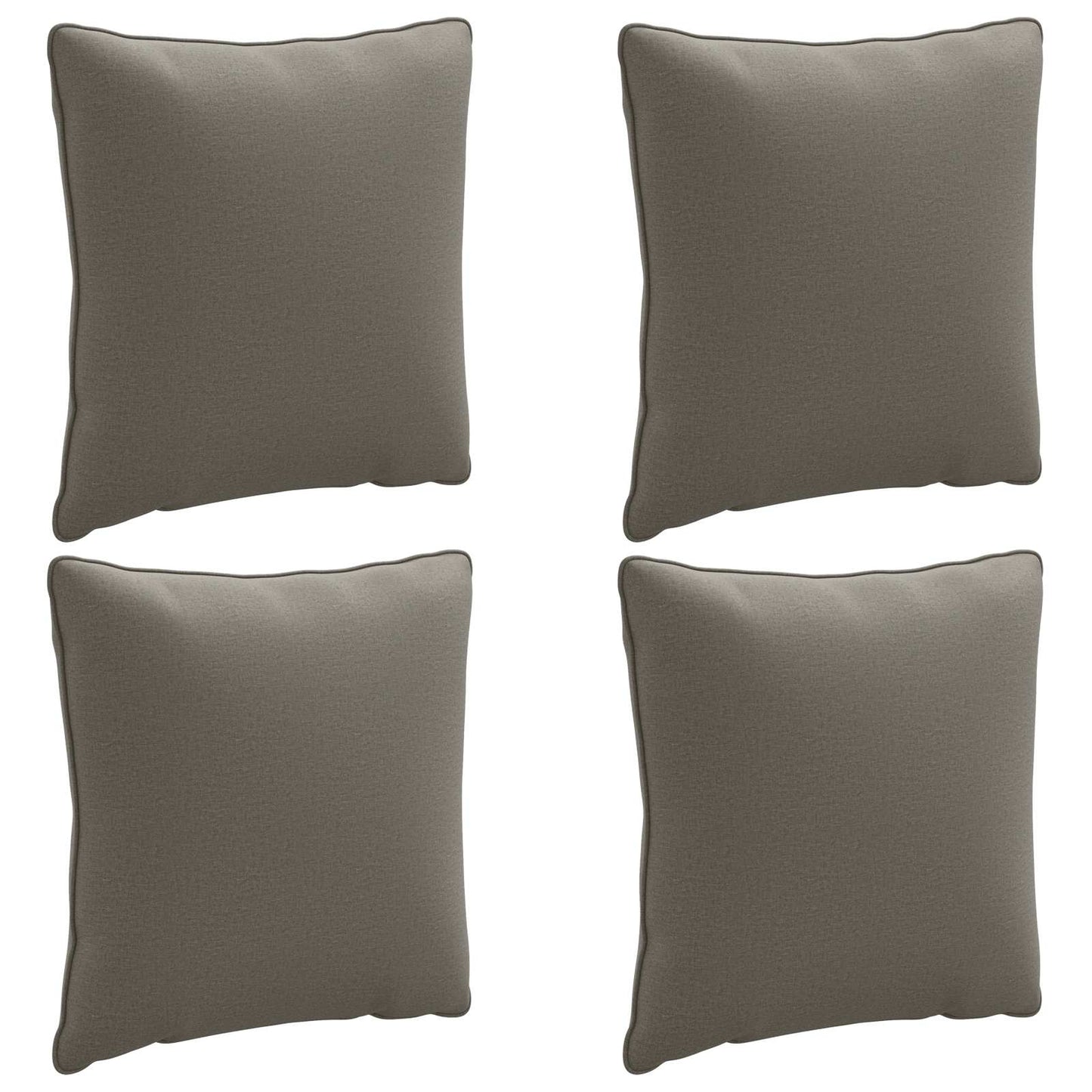 4-Piece Back Cushions PUTTEN 4 pcs 100% Polyester Grey