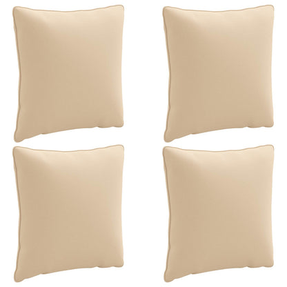 4-Piece Back Cushions PUTTEN 4 pcs 100% Polyester Cream