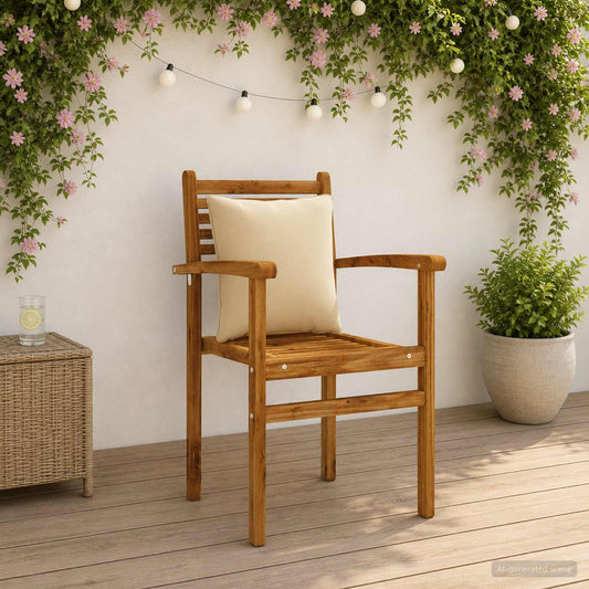 4-Piece Back Cushions PUTTEN 4 pcs 100% Polyester Beige
