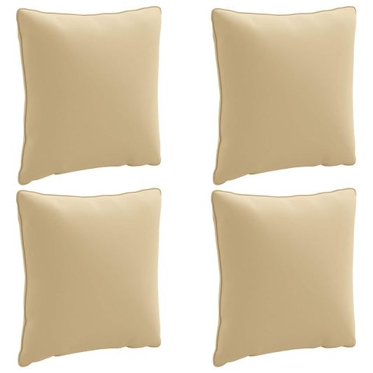 4-Piece Back Cushions PUTTEN 4 pcs 100% Polyester Beige