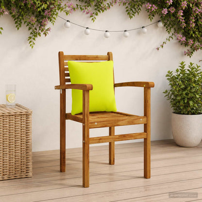 4-Piece Back Cushions PUTTEN 4 pcs 100% Polyester Bright Green
