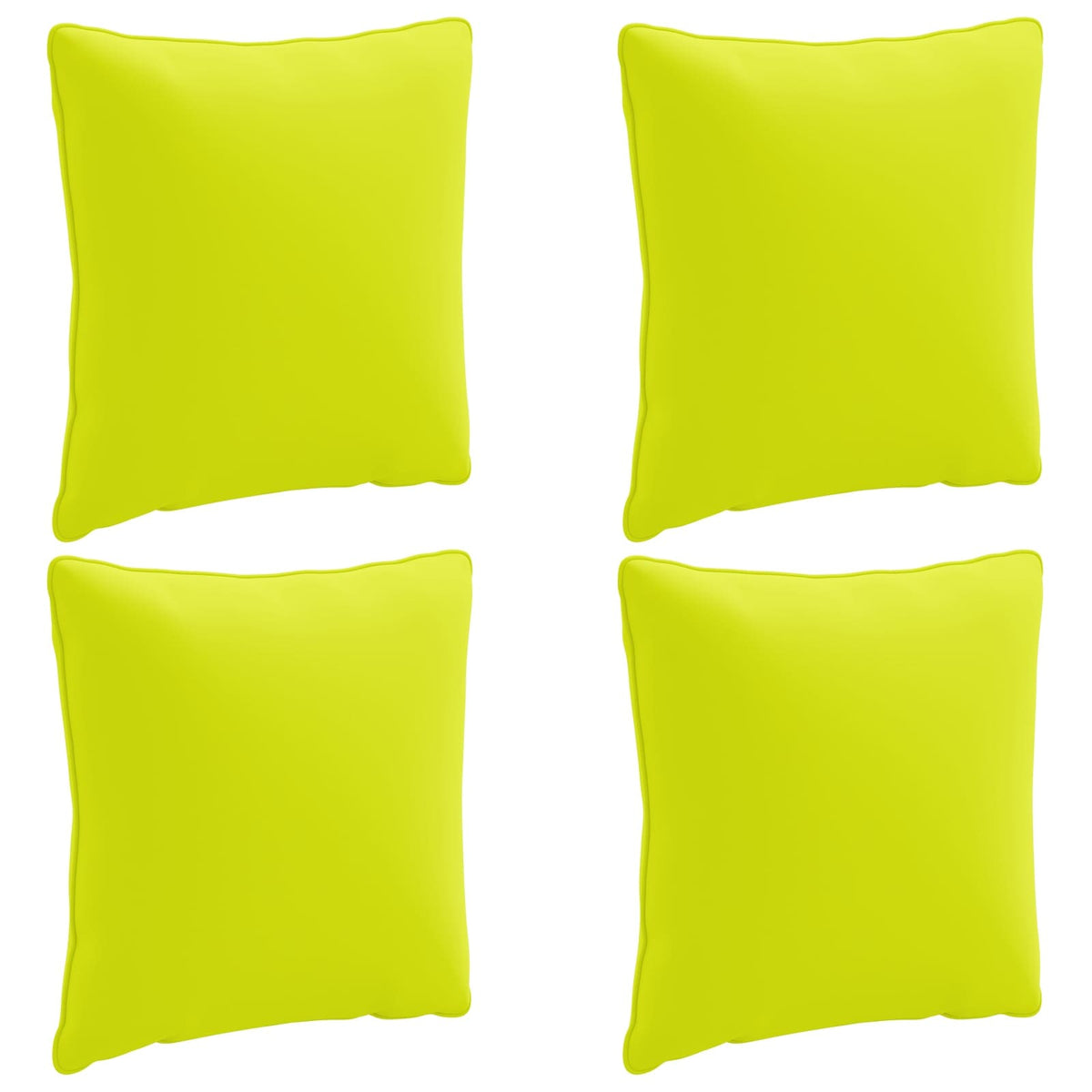 4-Piece Back Cushions PUTTEN 4 pcs 100% Polyester Bright Green