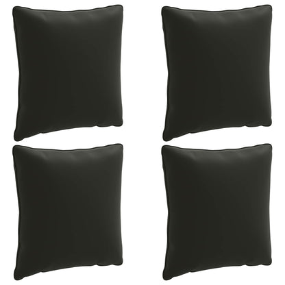 4-Piece Back Cushions PUTTEN 4 pcs 100% Polyester Black