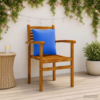 4-Piece Back Cushions PUTTEN 4 pcs 100% Polyester Royal Blue