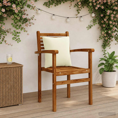 4-Piece Back Cushions PUTTEN 4 pcs 100% Polyester Cream