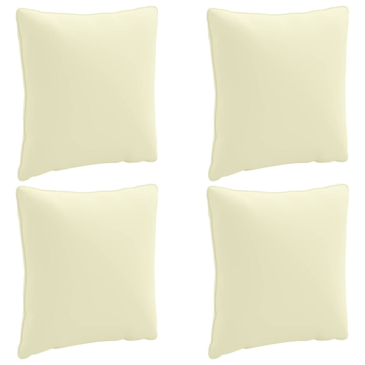 4-Piece Back Cushions PUTTEN 4 pcs 100% Polyester Cream