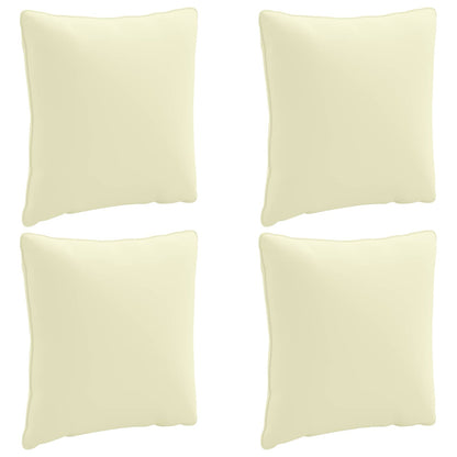 4-Piece Back Cushions PUTTEN 4 pcs 100% Polyester Cream