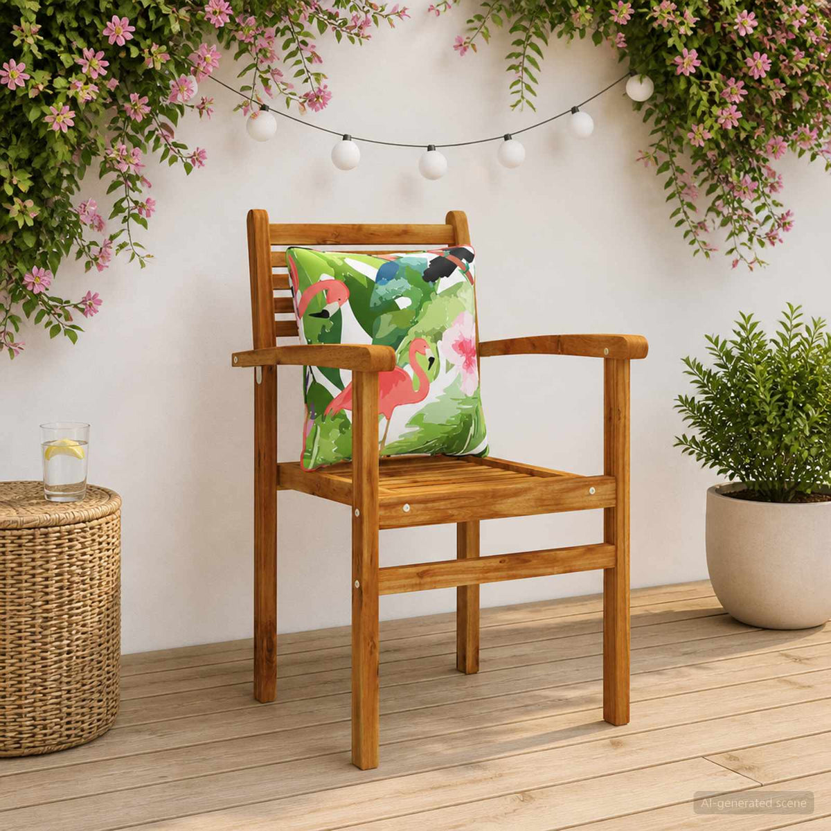 4-Piece Back Cushions PUTTEN 4 pcs 100% Polyester Multicolour