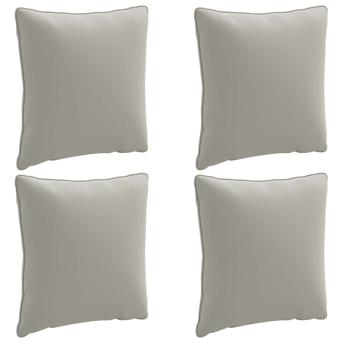 4-Piece Back Cushions PUTTEN 4 pcs 100% Polyester Grey