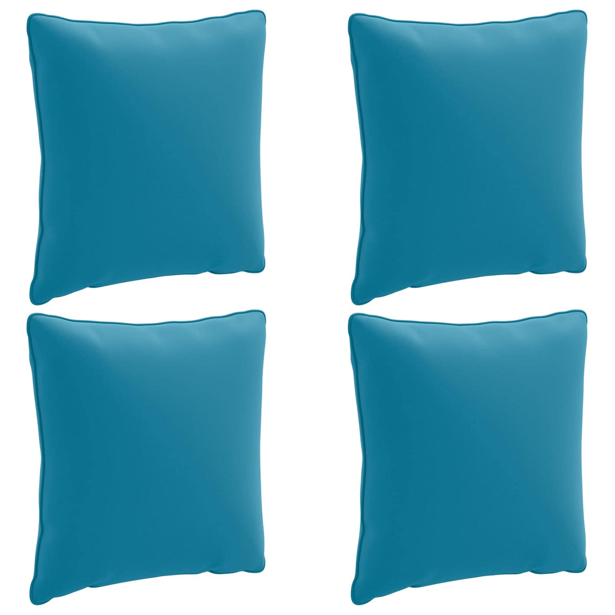 4-Piece Back Cushions PUTTEN 4 pcs 100% Polyester Light Blue