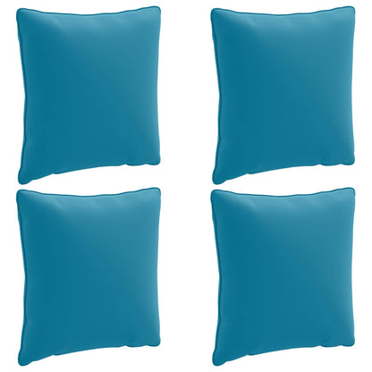 4-Piece Back Cushions PUTTEN 4 pcs 100% Polyester Light Blue