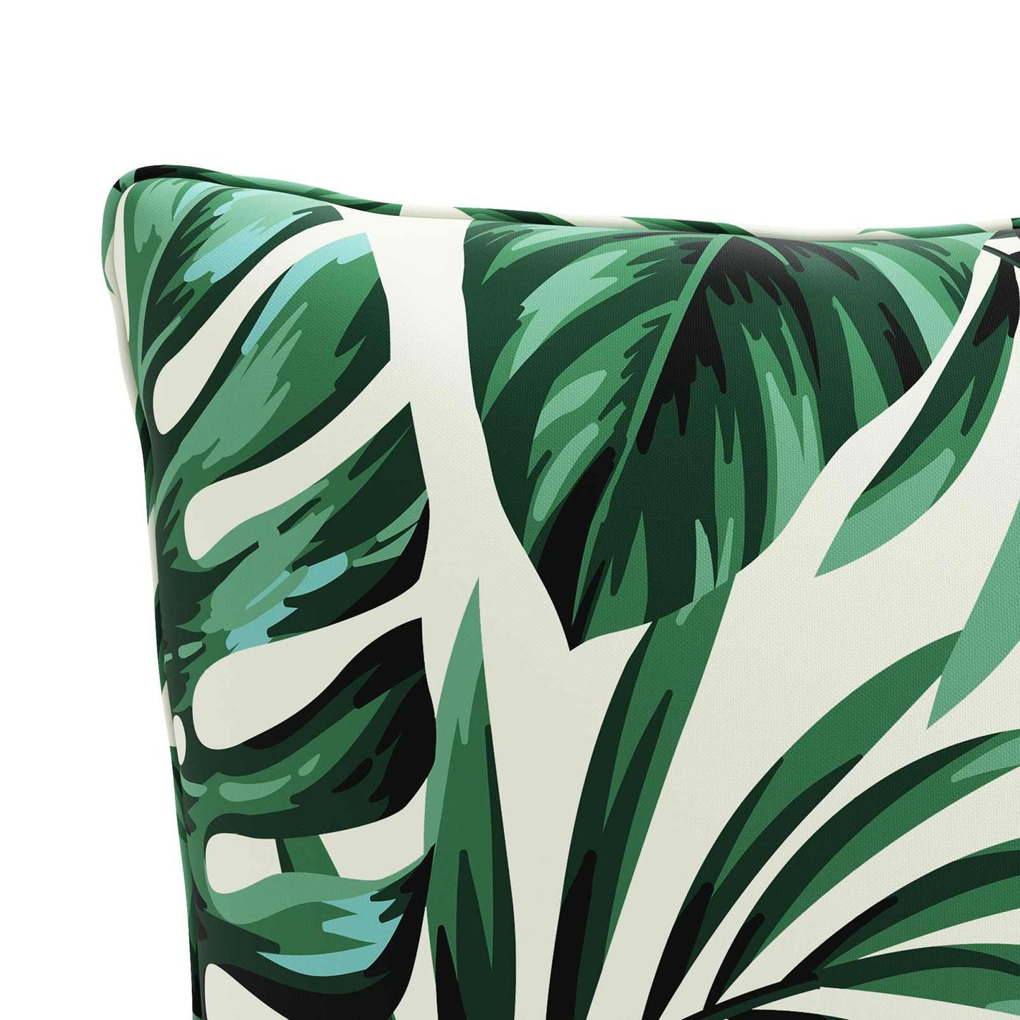 4-Piece Back Cushions PUTTEN 4 pcs 100% Polyester Leaf Pattern