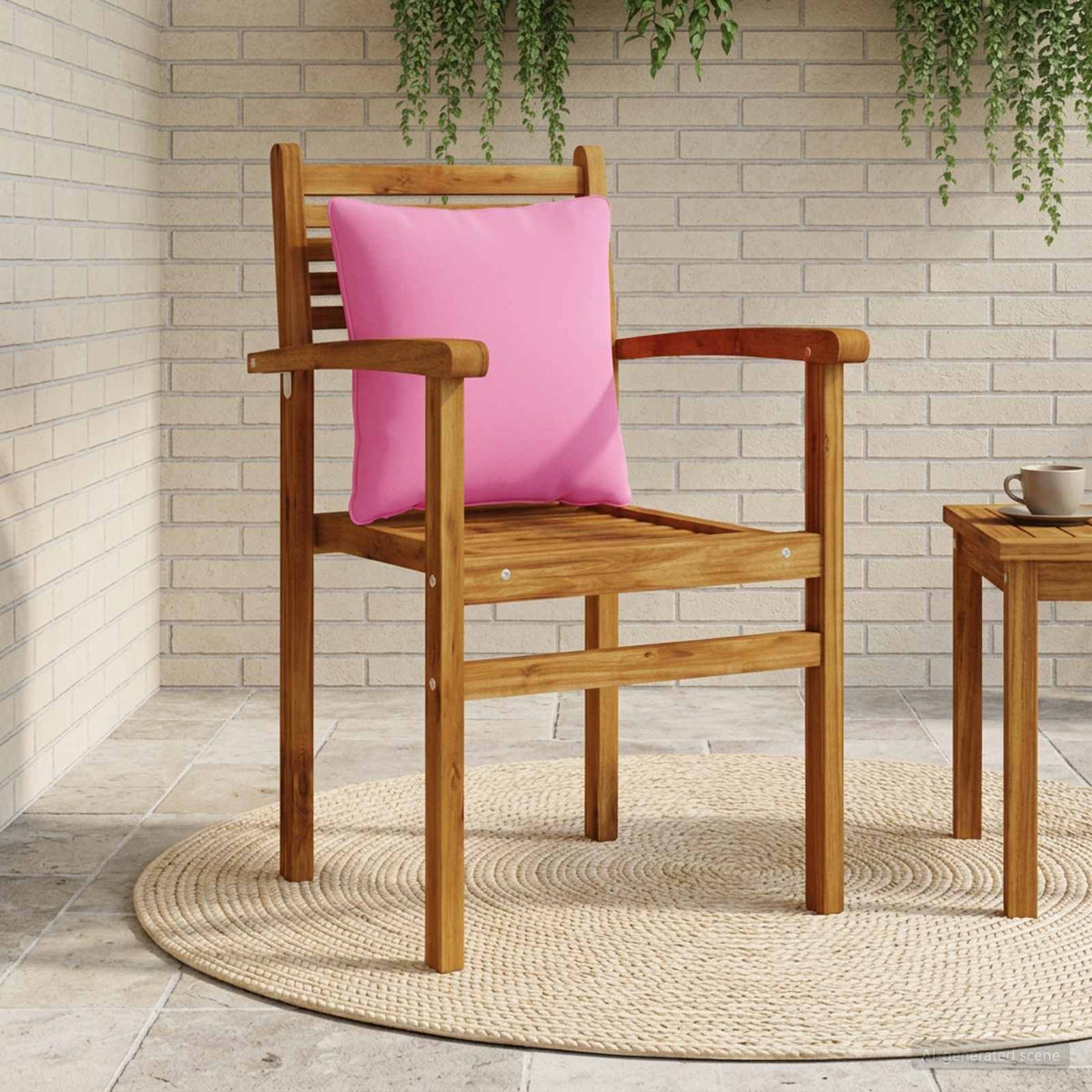 1-Piece Back Cushion PUTTEN 100% Polyester Pink 40 x 40 x 15 cm