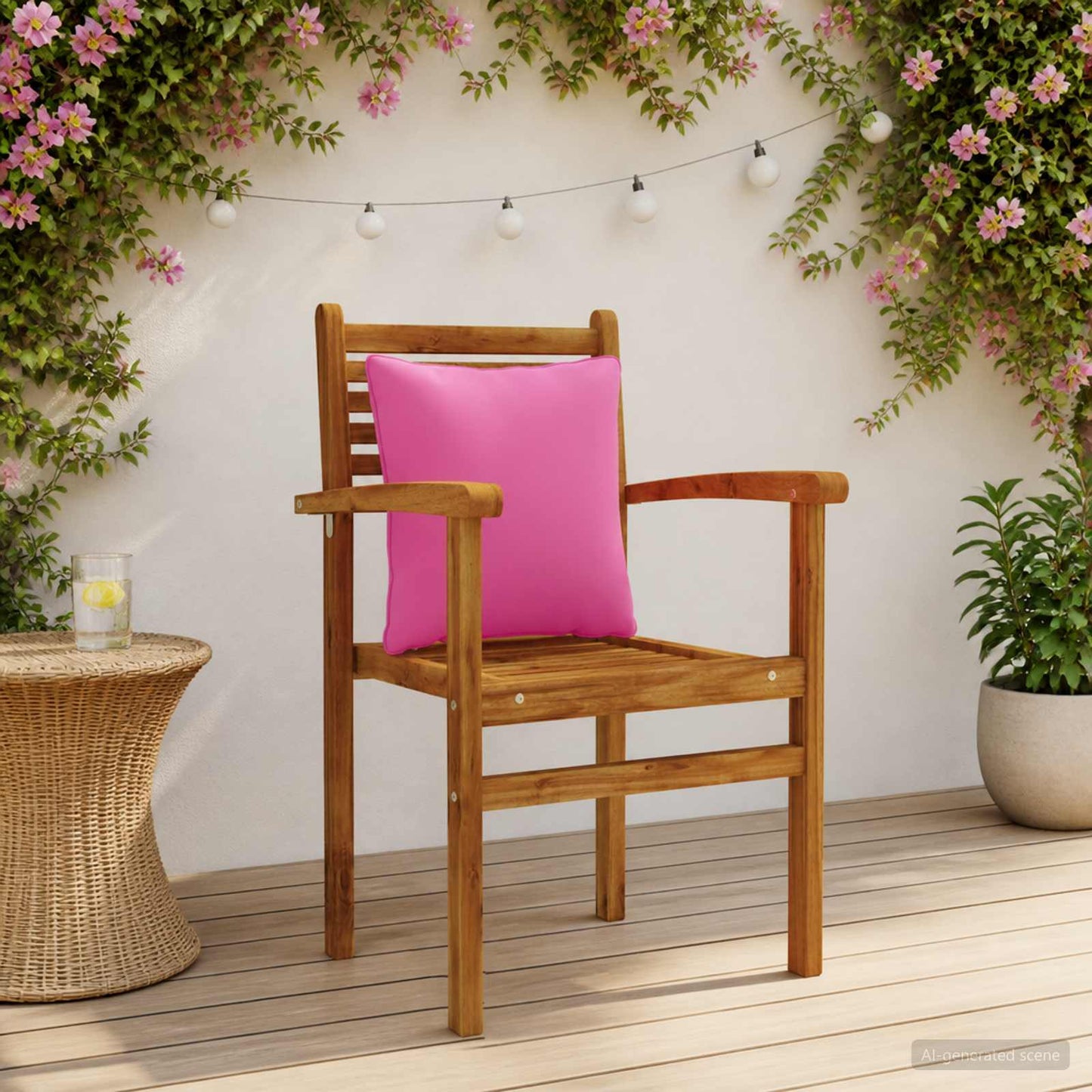 4-Piece Back Cushions PUTTEN 4 pcs 100% Polyester Pink