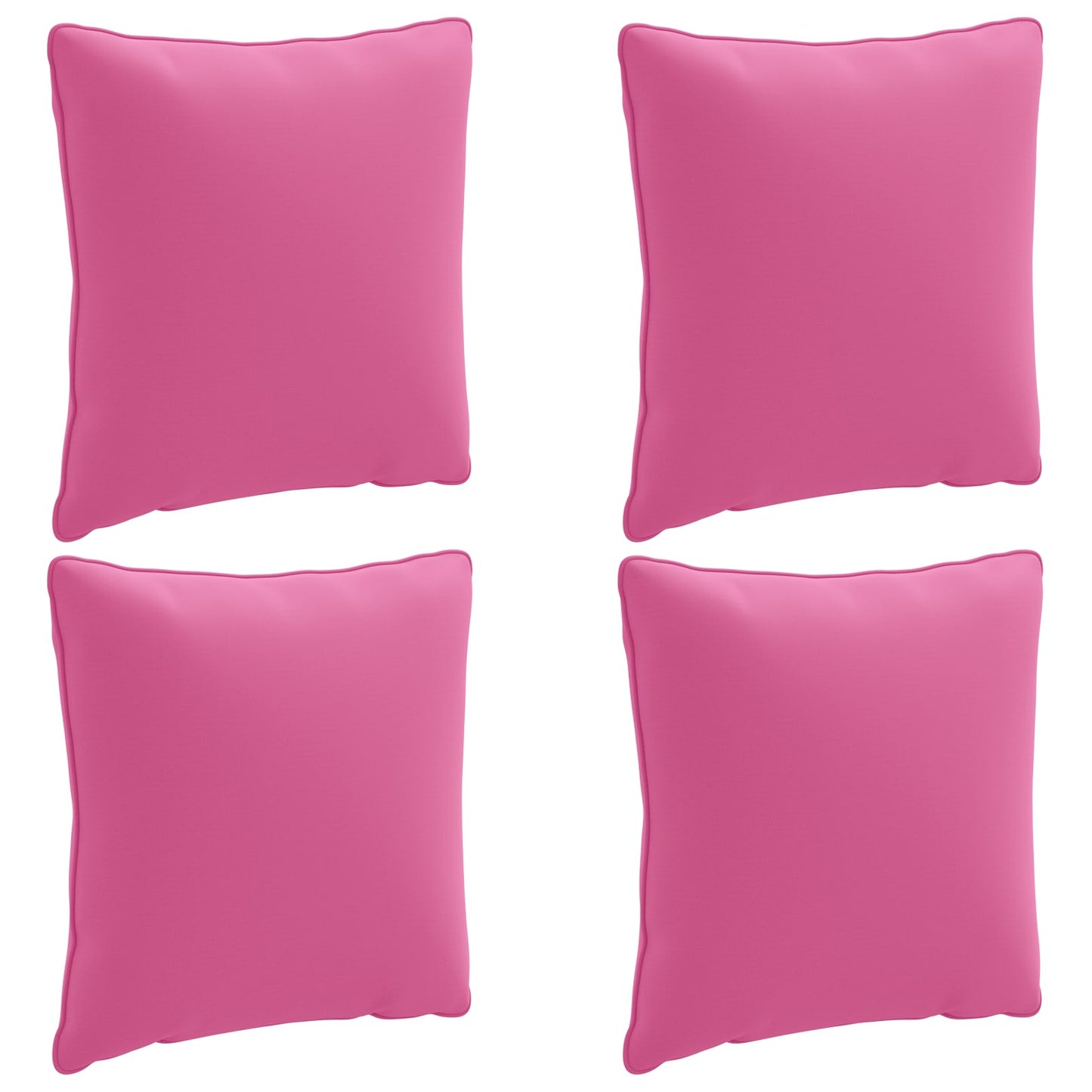 4-Piece Back Cushions PUTTEN 4 pcs 100% Polyester Pink