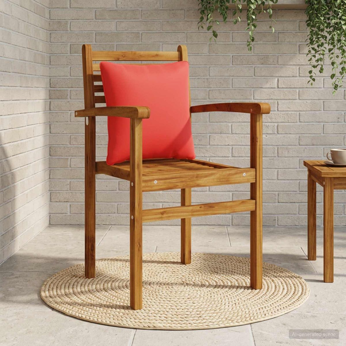 1-Piece Back Cushion PUTTEN 100% Polyester Red 40 x 40 x 15 cm