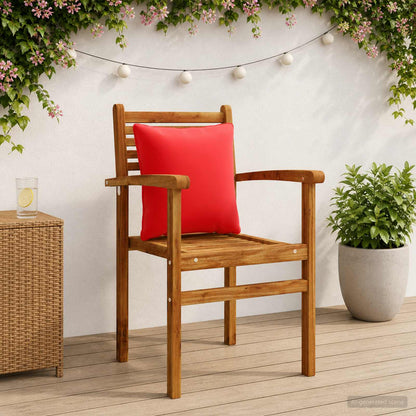 4-Piece Back Cushions PUTTEN 4 pcs 100% Polyester Red