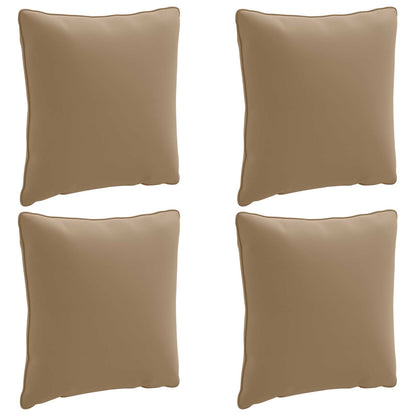 4-Piece Back Cushions PUTTEN 4 pcs 100% Polyester Taupe