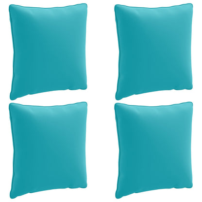 4-Piece Back Cushions PUTTEN 4 pcs 100% Polyester Turquoise