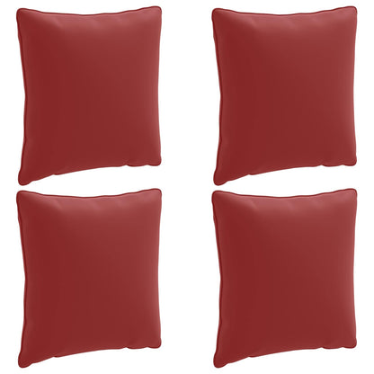 4-Piece Back Cushions PUTTEN 4 pcs 100% Polyester Wine Red