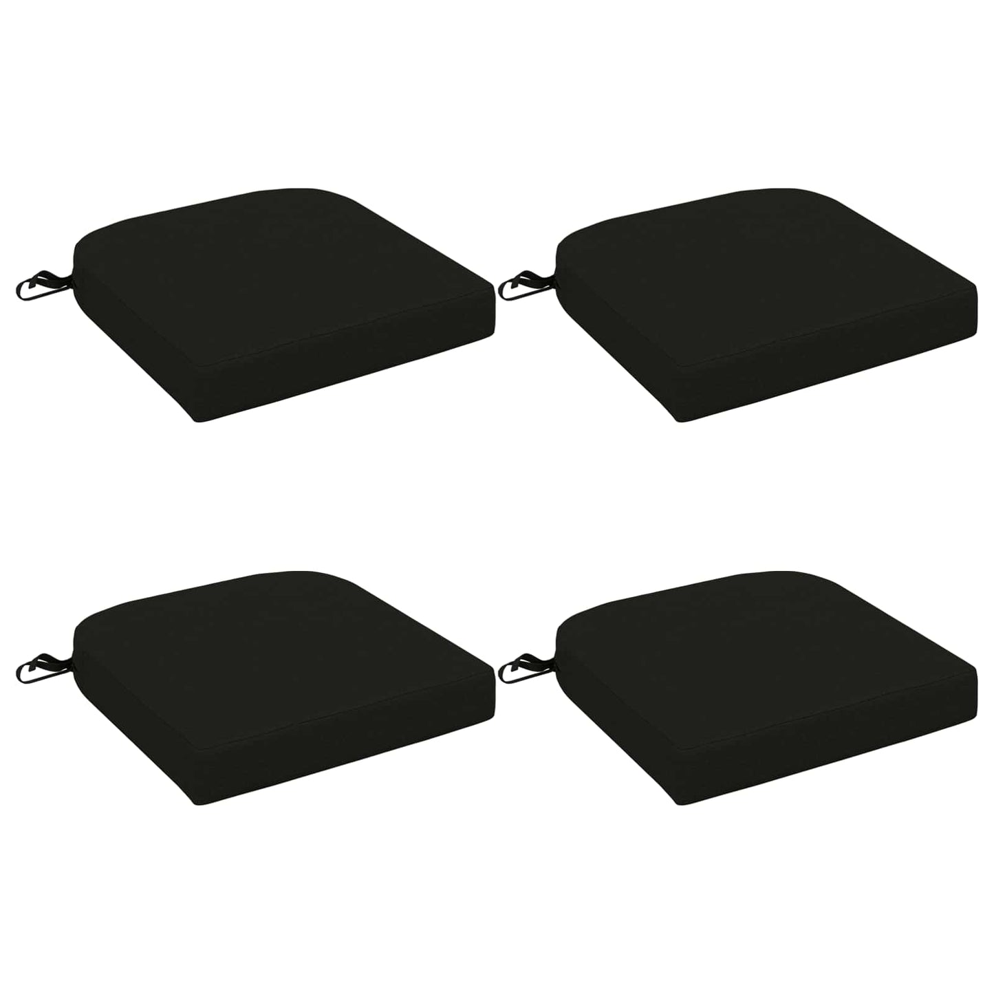 4-Piece Seat Cushions SOEST 4 pcs 100% Polyester Black