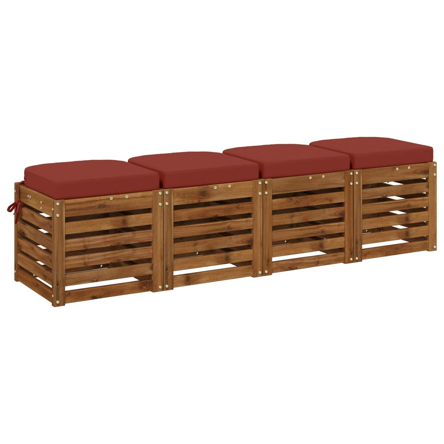4-Piece Seat Cushions SOEST 4 pcs 100% Polyester Red