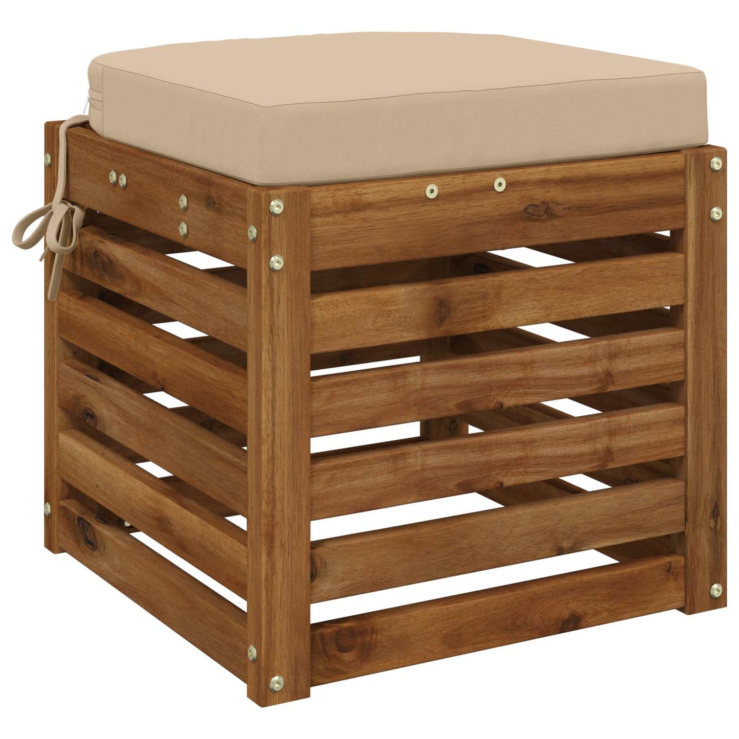 1-Piece Seat Cushion SOEST 100% Polyester Cream 40 x 40 x 7 cm