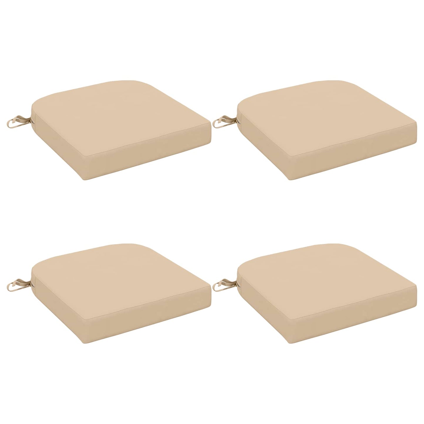 4-Piece Seat Cushions SOEST 4 pcs 100% Polyester Cream