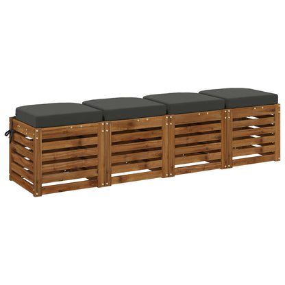 4-Piece Seat Cushions SOEST 4 pcs 100% Polyester Anthracite