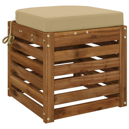 1-Piece Seat Cushion SOEST 100% Polyester Beige 40 x 40 x 7 cm